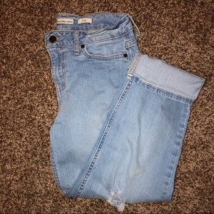 Calvin Klein distressed capris